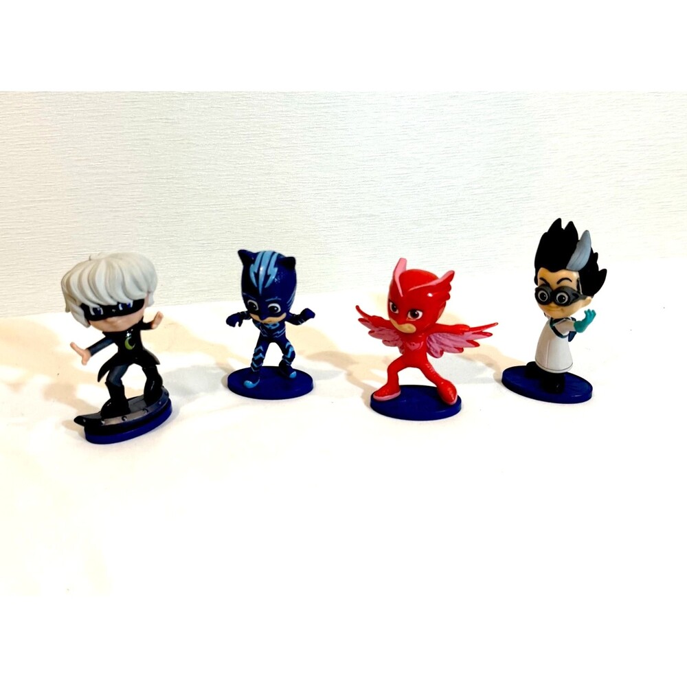 PJ Masks 3" Collectible Figure Lot of 4 - Catboy, Owlette, Luna Girl, Romeo